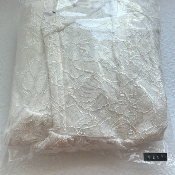 LULUS Curated Charm White Lace Strapless Bustier High-Low Dress BRIDAL - Picture 12 of 12